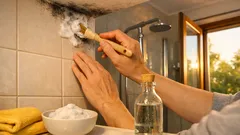 Macchie di umidità in bagno: come eliminarle con bicarbonato e aceto senza candeggina